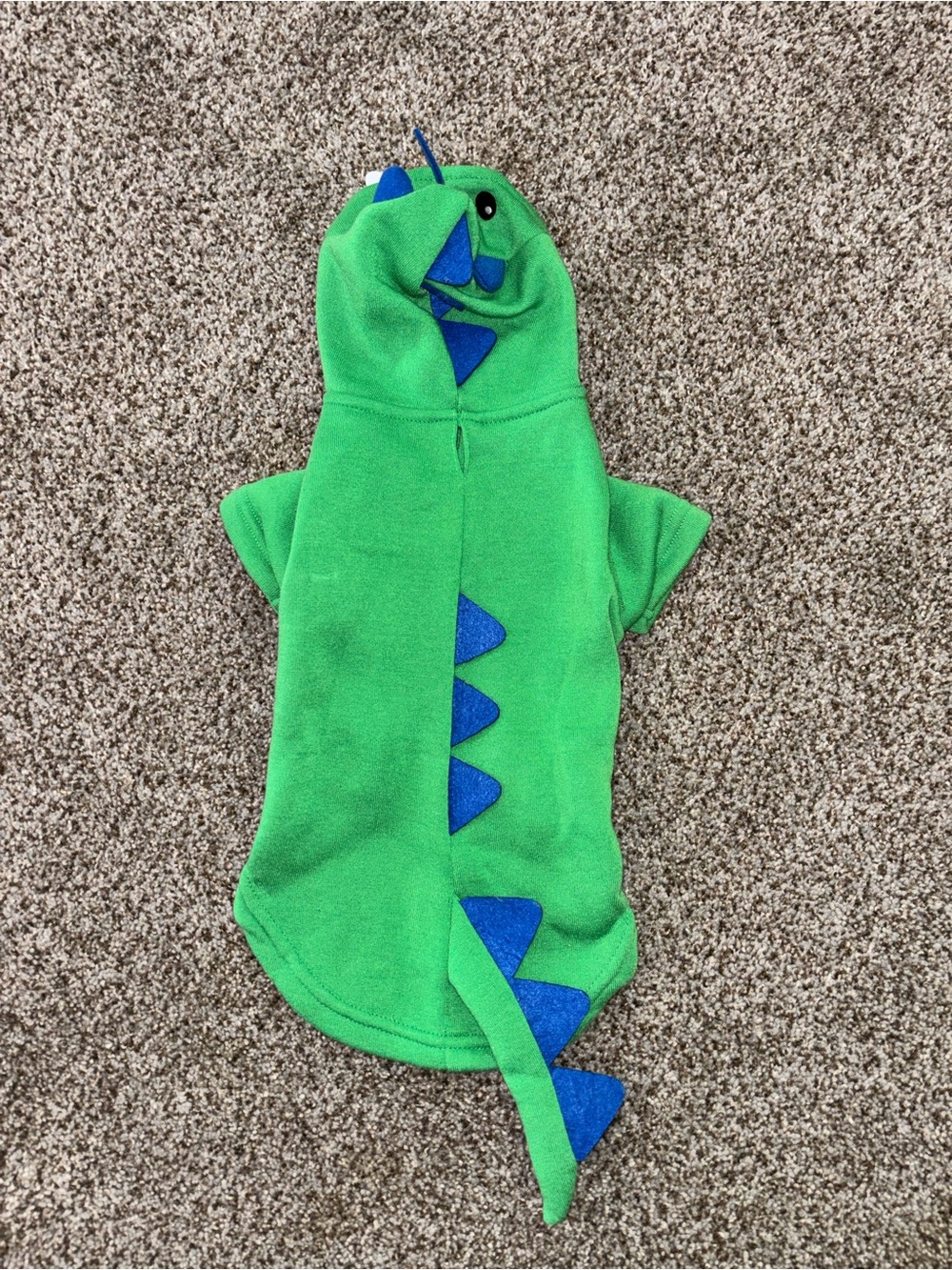 Green & Blue Dinosaur Hoodie for Dogs - Cute Pet Costume